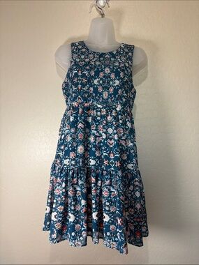 princess vera wang Blue Floral Sleeveless Sundress